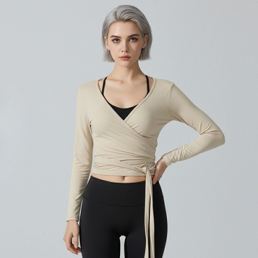 Ensemble de fitness femme à lacets — coupe ajustée