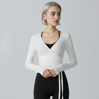 Ensemble de fitness femme à lacets — coupe ajustée