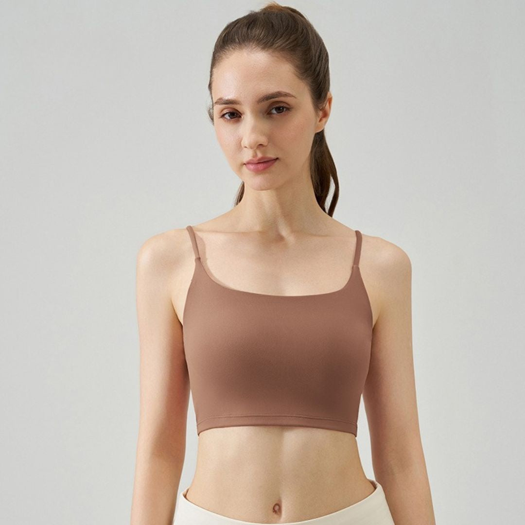 Soutien-gorge de sport NF lycra — effet Nude, bretelles fines