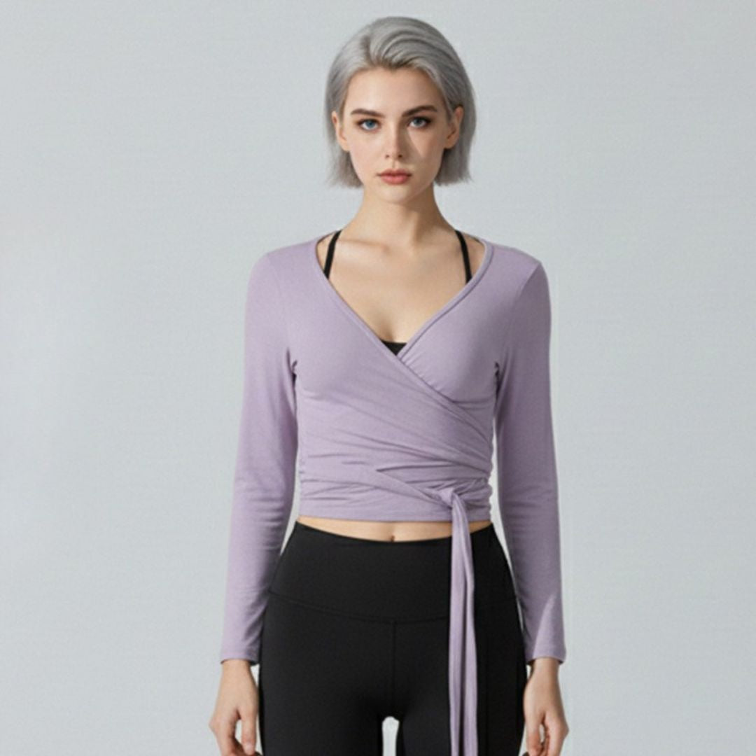 Ensemble de fitness femme à lacets — coupe ajustée