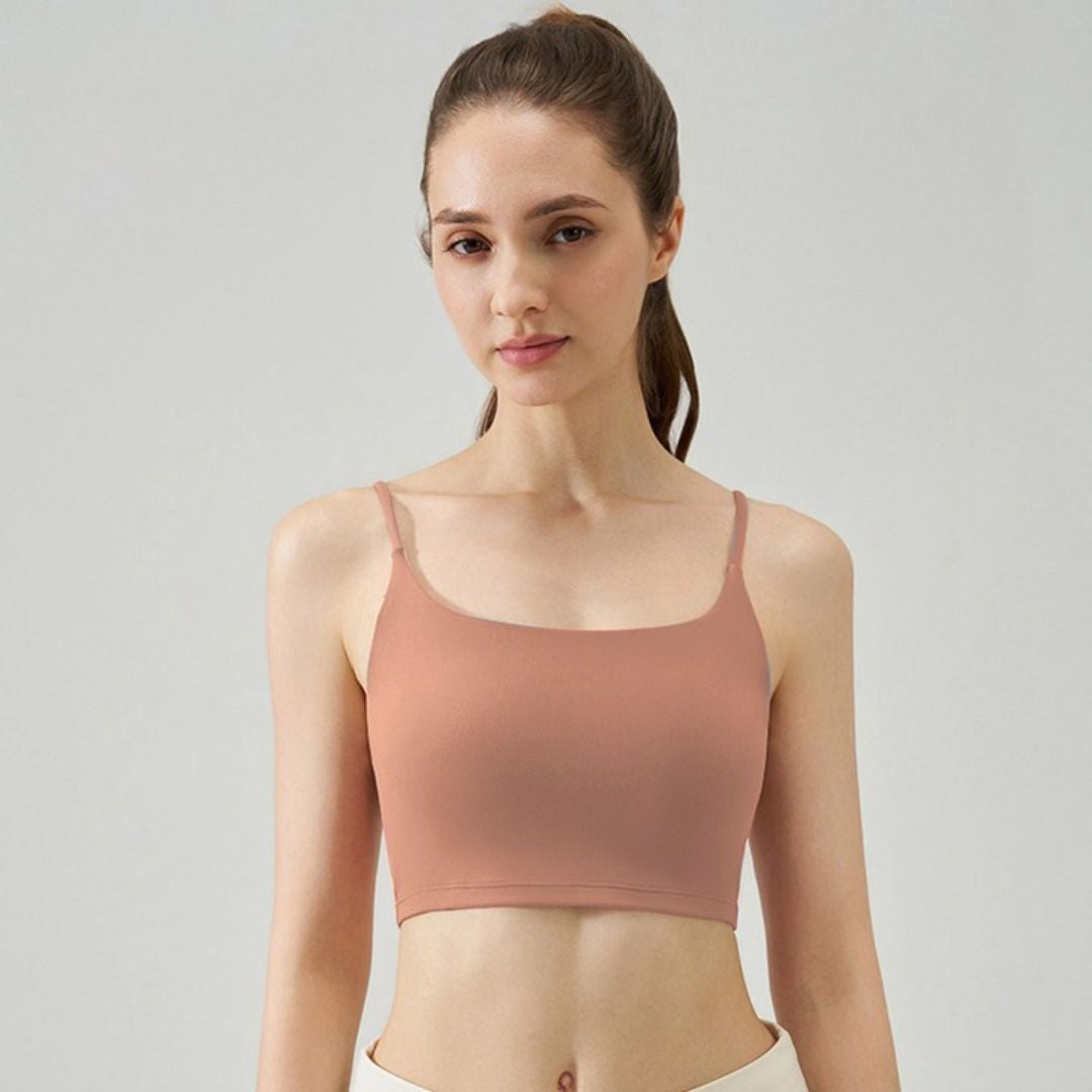 Soutien-gorge de sport NF lycra — effet Nude, bretelles fines