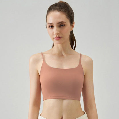 Soutien-gorge de sport NF lycra — effet Nude, bretelles fines