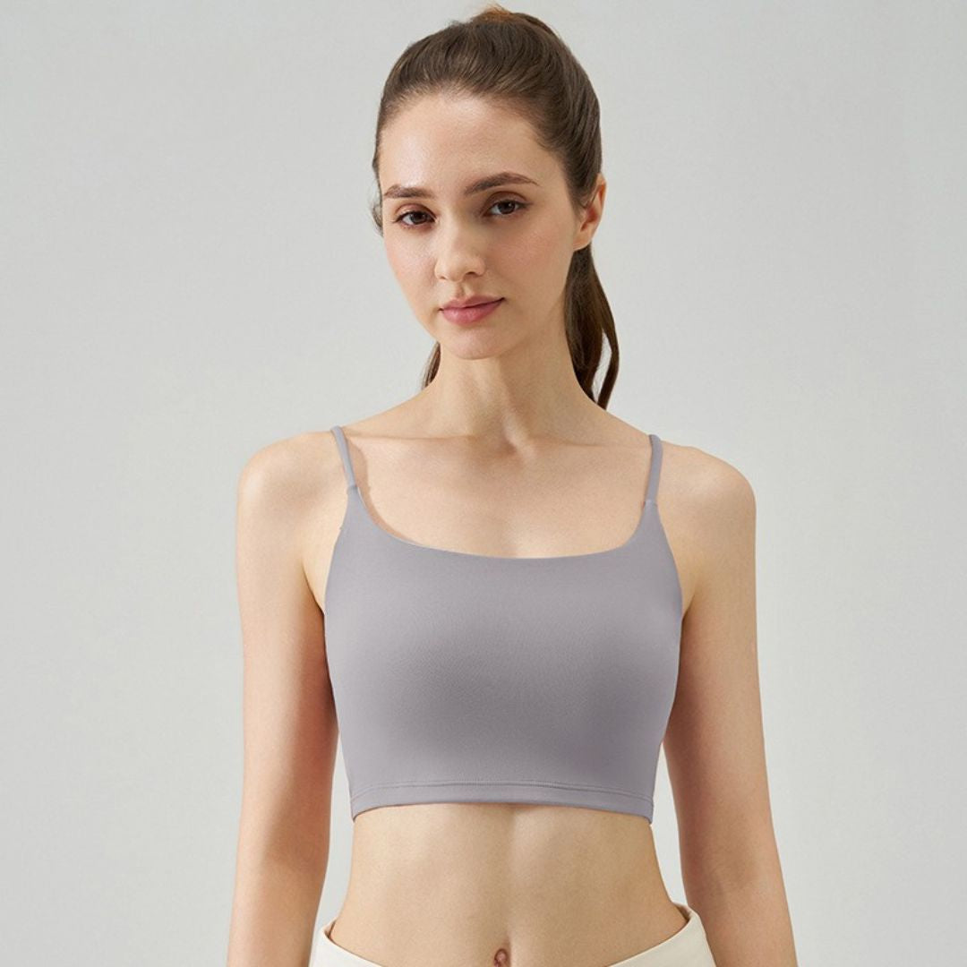 Soutien-gorge de sport NF lycra — effet Nude, bretelles fines