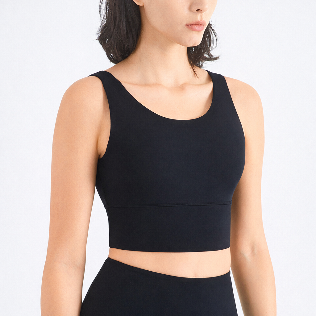 Soutien-gorge de sport en lycra — dos nu à décolleté plongeant