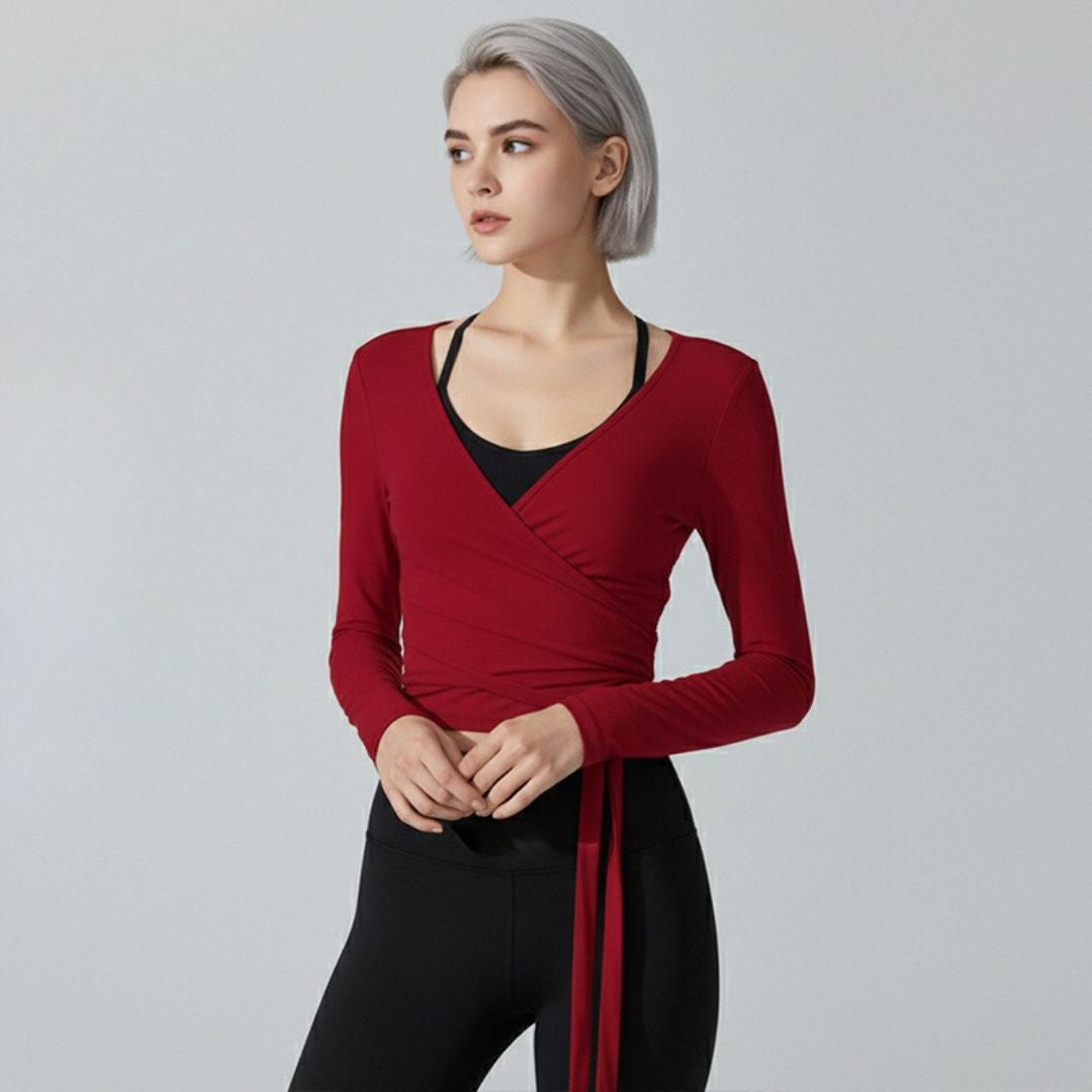 Ensemble de fitness femme à lacets — coupe ajustée