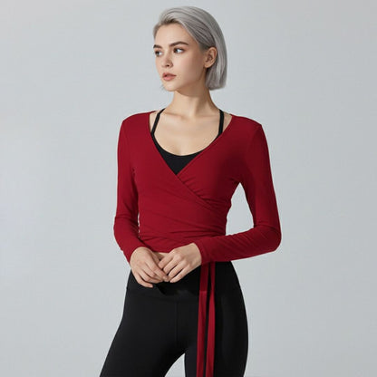 Ensemble de fitness femme à lacets — coupe ajustée