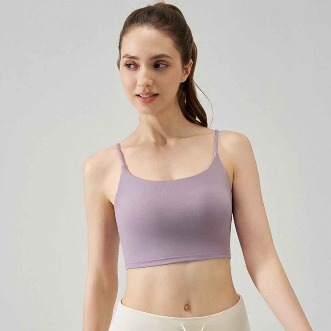 Soutien-gorge de sport NF lycra — effet Nude, bretelles fines
