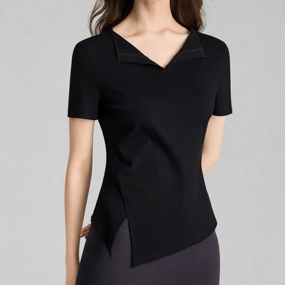 T-shirt de sport féminin à col — style moderne printemps 2026
