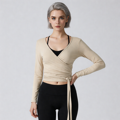 Ensemble de sport élégant — Coupe ajustée, manches longues