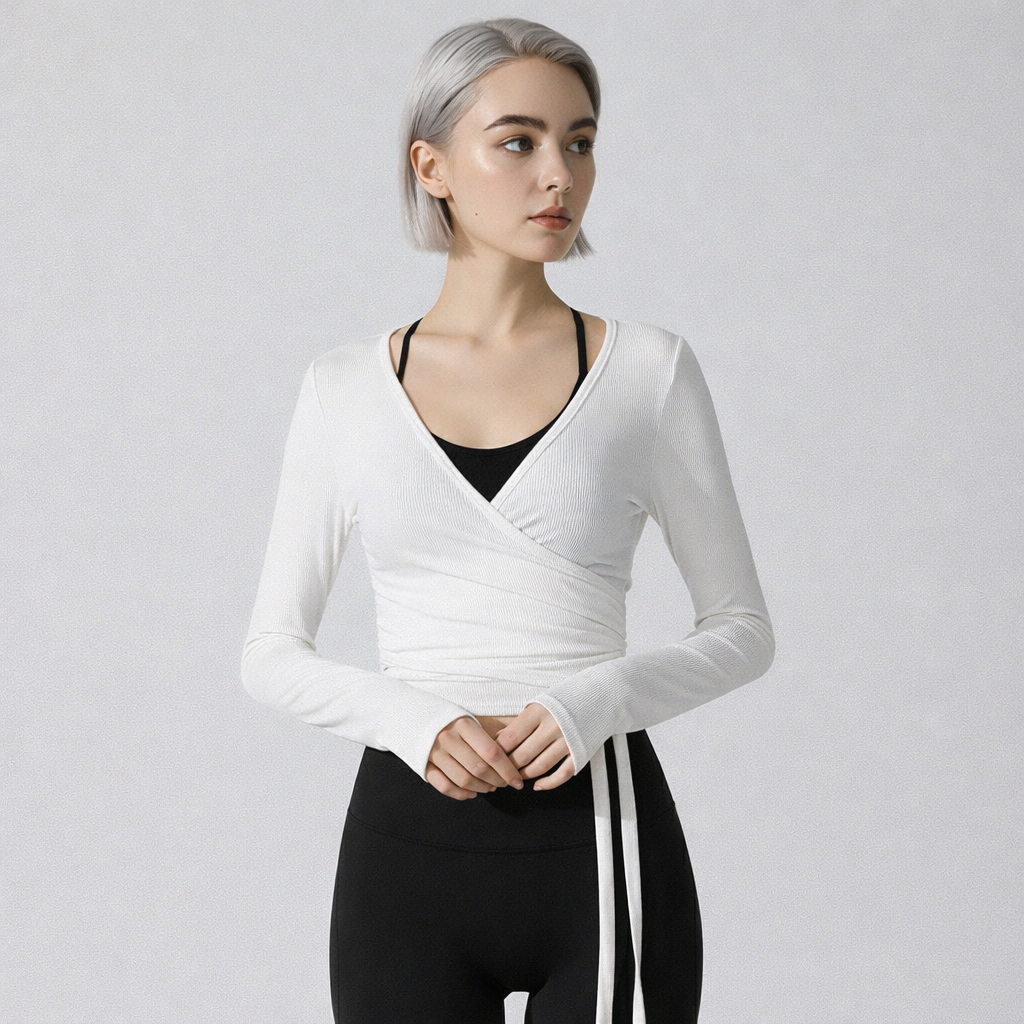 Ensemble de sport élégant — Coupe ajustée, manches longues