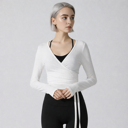 Ensemble de sport élégant — Coupe ajustée, manches longues