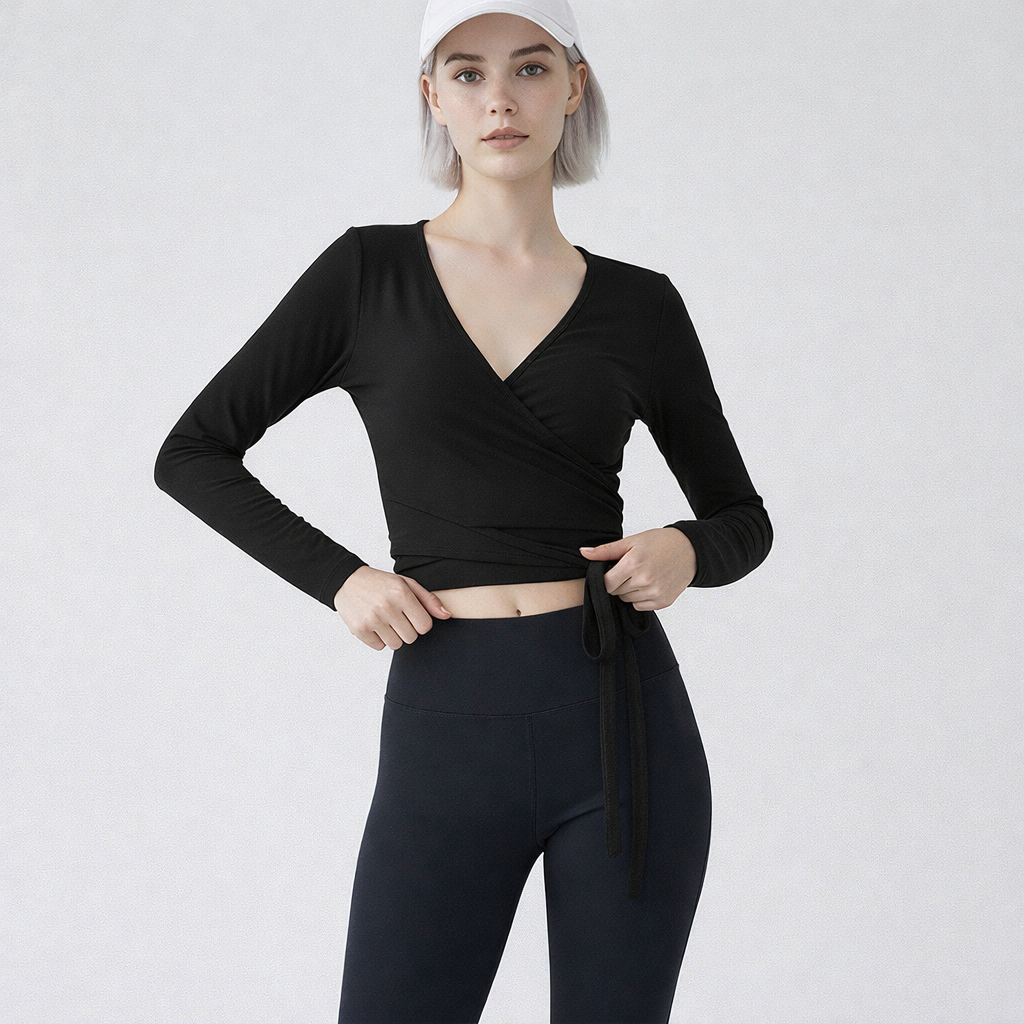 Ensemble de sport élégant — Coupe ajustée, manches longues