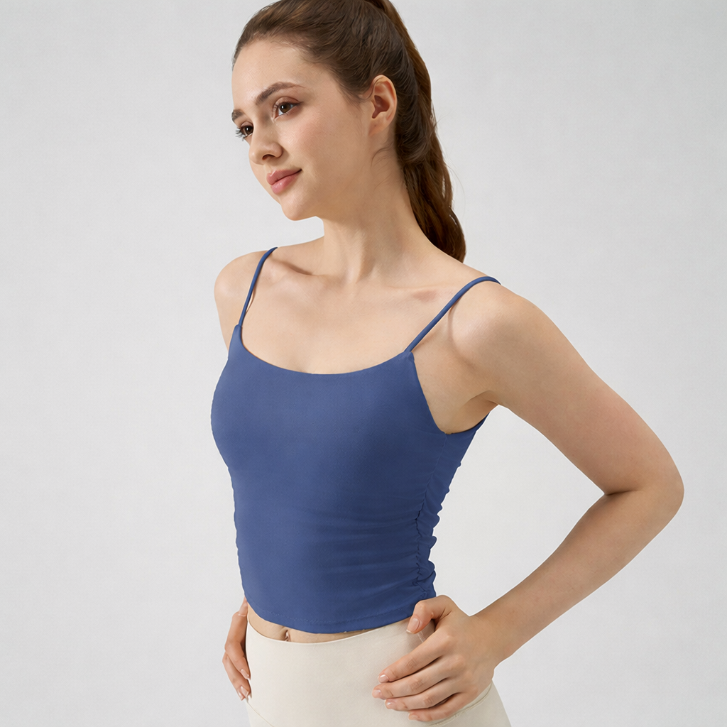 Débardeur de yoga femme — effet brocart double face et confort