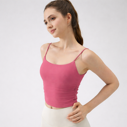 Débardeur de yoga femme — effet brocart double face et confort