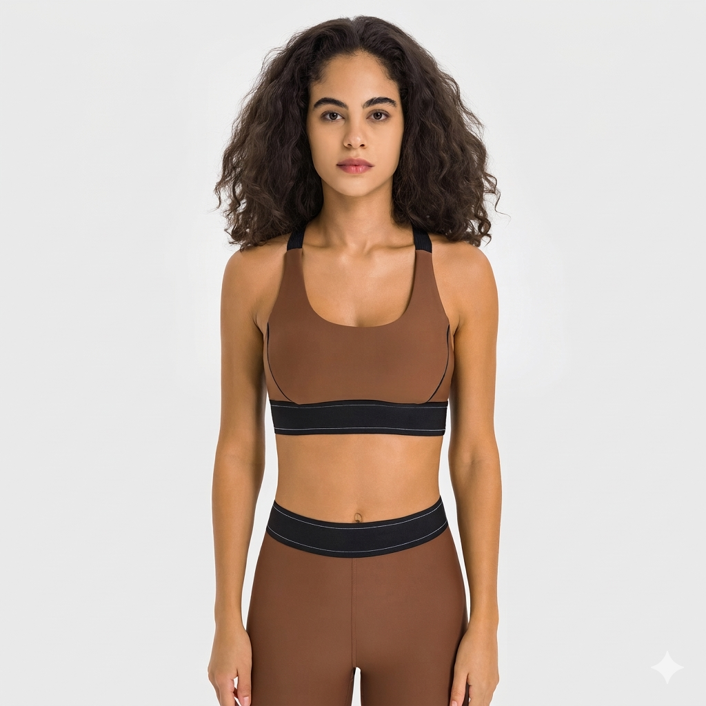 Soutien-gorge de sport — confort avec bretelles réglables bicolores