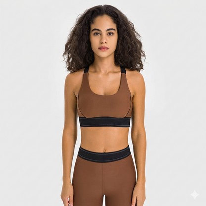 Soutien-gorge de sport — confort avec bretelles réglables bicolores