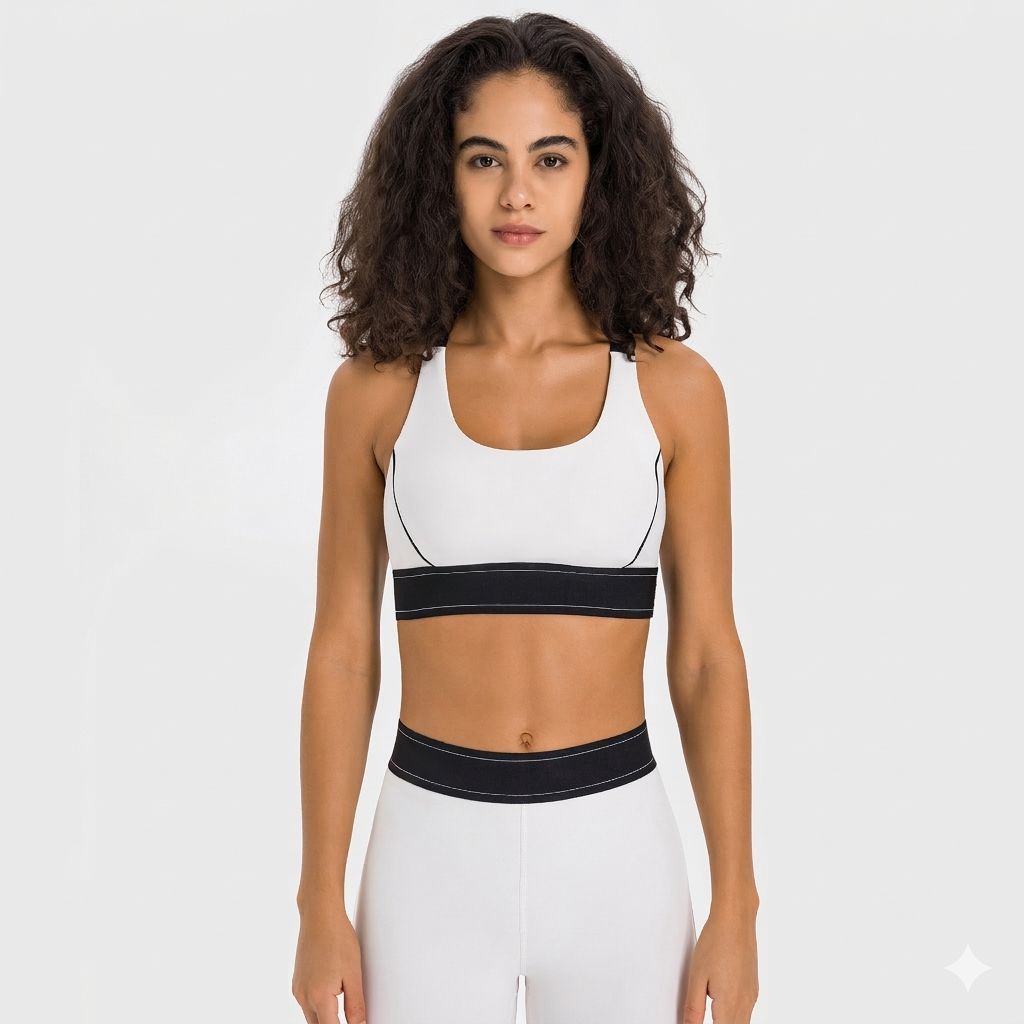 Soutien-gorge de sport — confort avec bretelles réglables bicolores