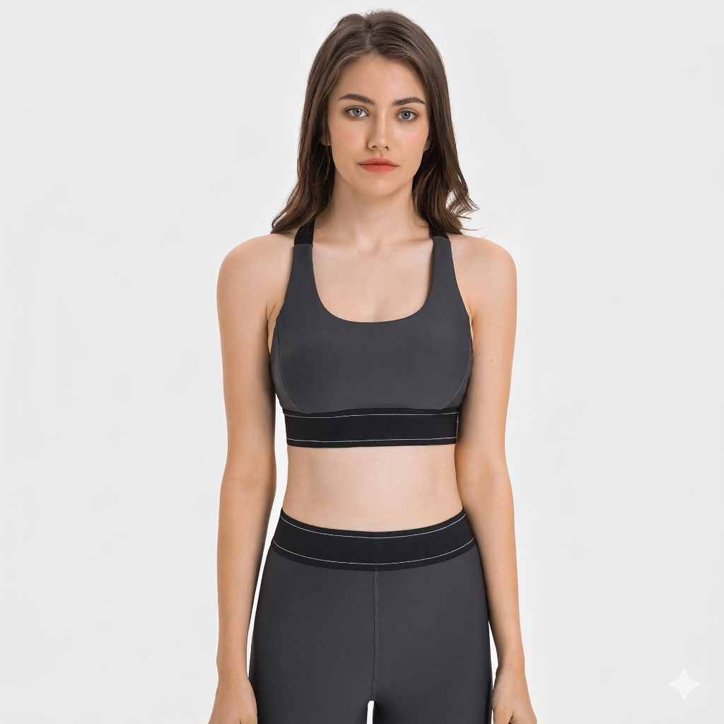 Soutien-gorge de sport — confort avec bretelles réglables bicolores