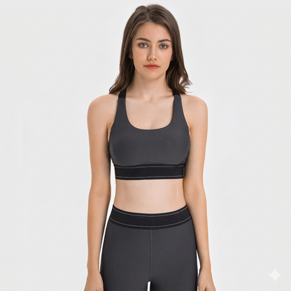 Soutien-gorge de sport — confort avec bretelles réglables bicolores