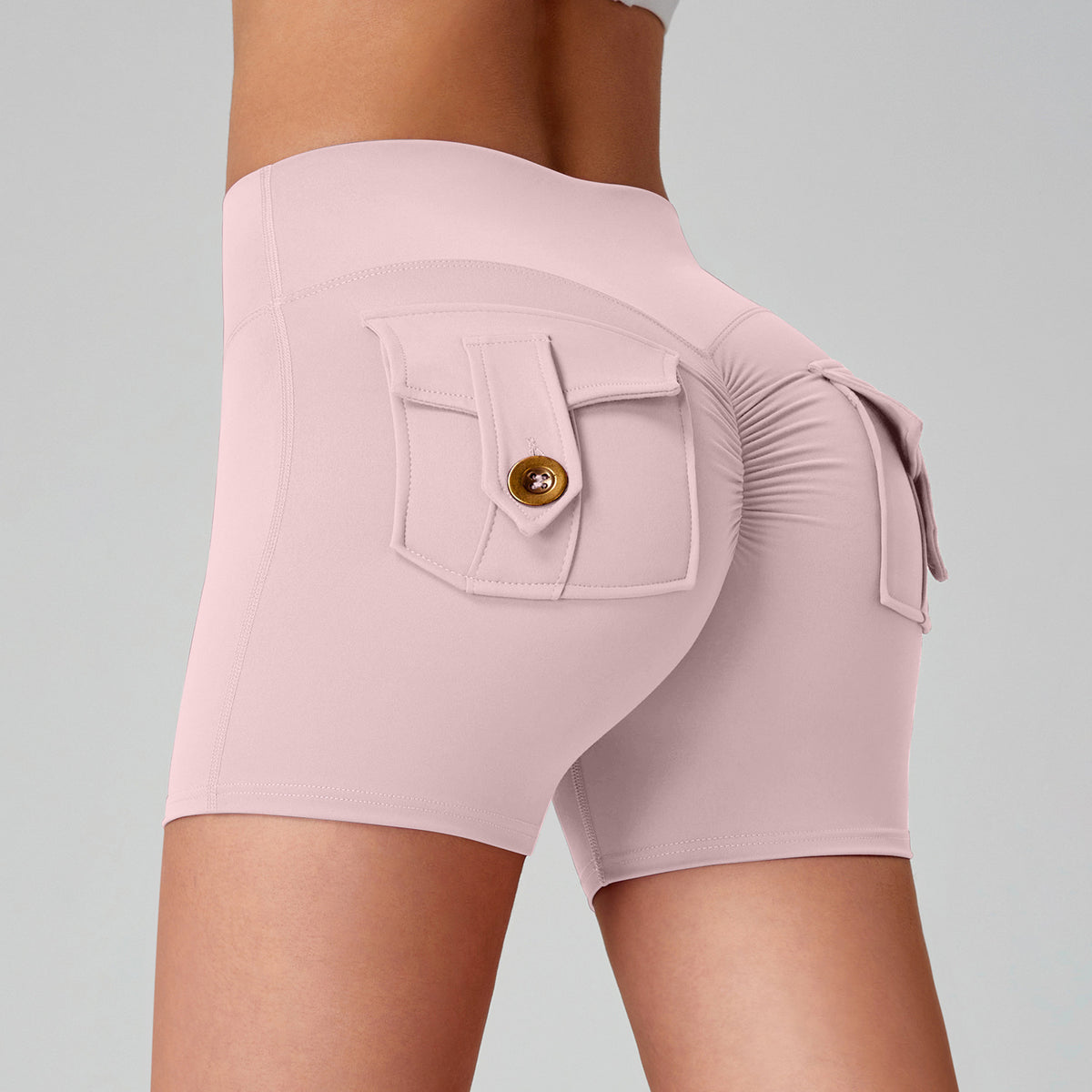 Short de yoga taille haute — confort et poches pratiques
