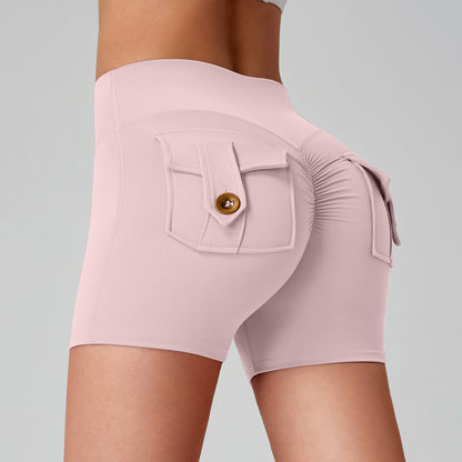 Short de yoga taille haute — confort et poches pratiques