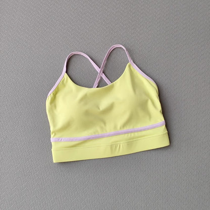 Combinaison fitness femme — dos Nu avec blocs de couleurs