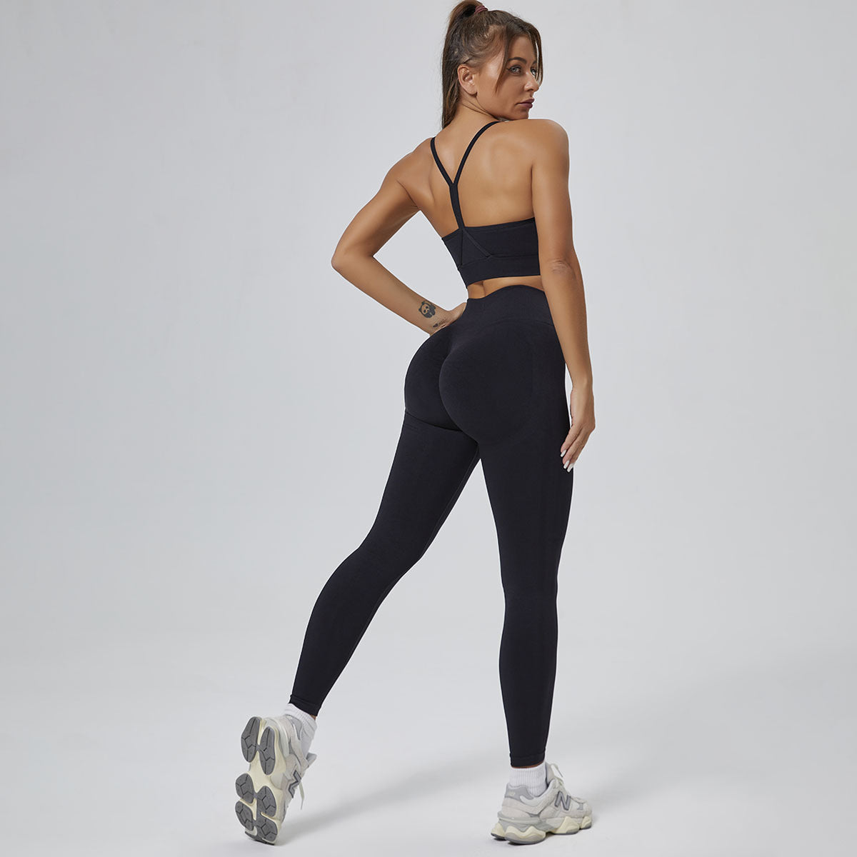 Ensemble yoga et fitness — Taille haute, effet push-up