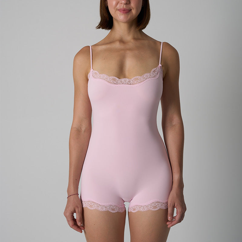 Body sexy en dentelle — coupe ajustée, style européen et américain