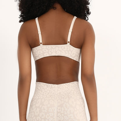 Ensemble de yoga sans coutures — jacquard imprimé léopard, confort et style