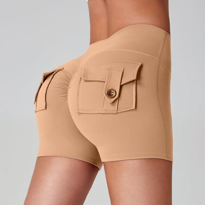 Short de yoga taille haute — confort et poches pratiques