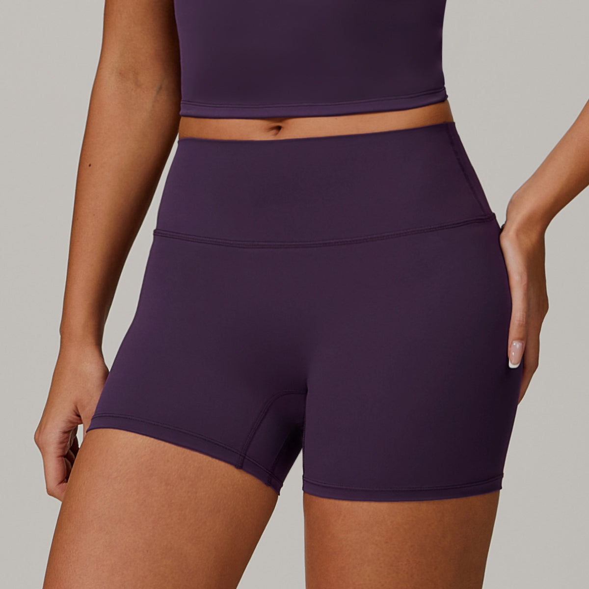 Short de sport femme — taille haute