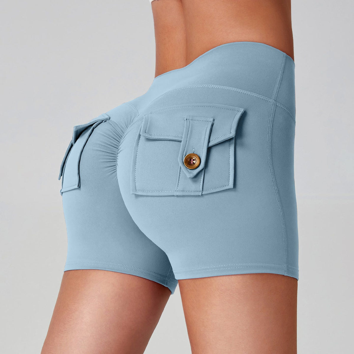 Short de yoga taille haute — confort et poches pratiques