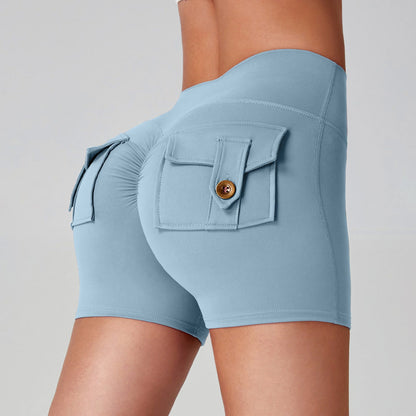 Short de yoga taille haute — confort et poches pratiques