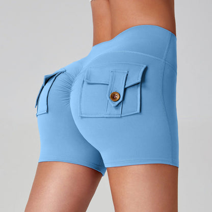 Short de yoga taille haute — confort et poches pratiques