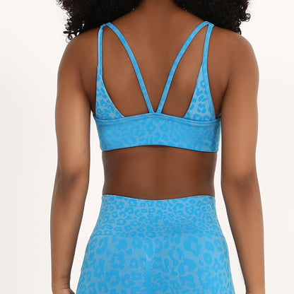 Ensemble de yoga sans coutures — jacquard imprimé léopard, confort et style