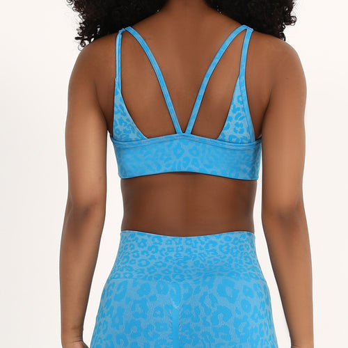 Ensemble de yoga sans coutures — jacquard imprimé léopard, confort et style