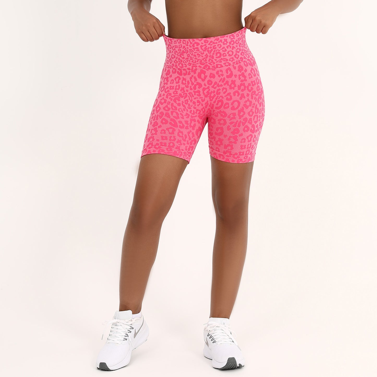 Ensemble de yoga sans coutures — jacquard imprimé léopard, confort et style