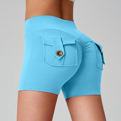 Short de yoga taille haute — confort et poches pratiques