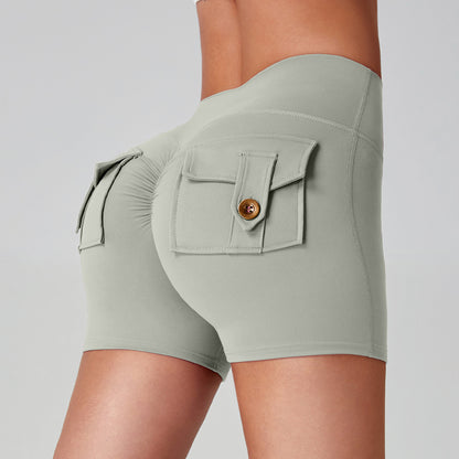 Short de yoga taille haute — confort et poches pratiques