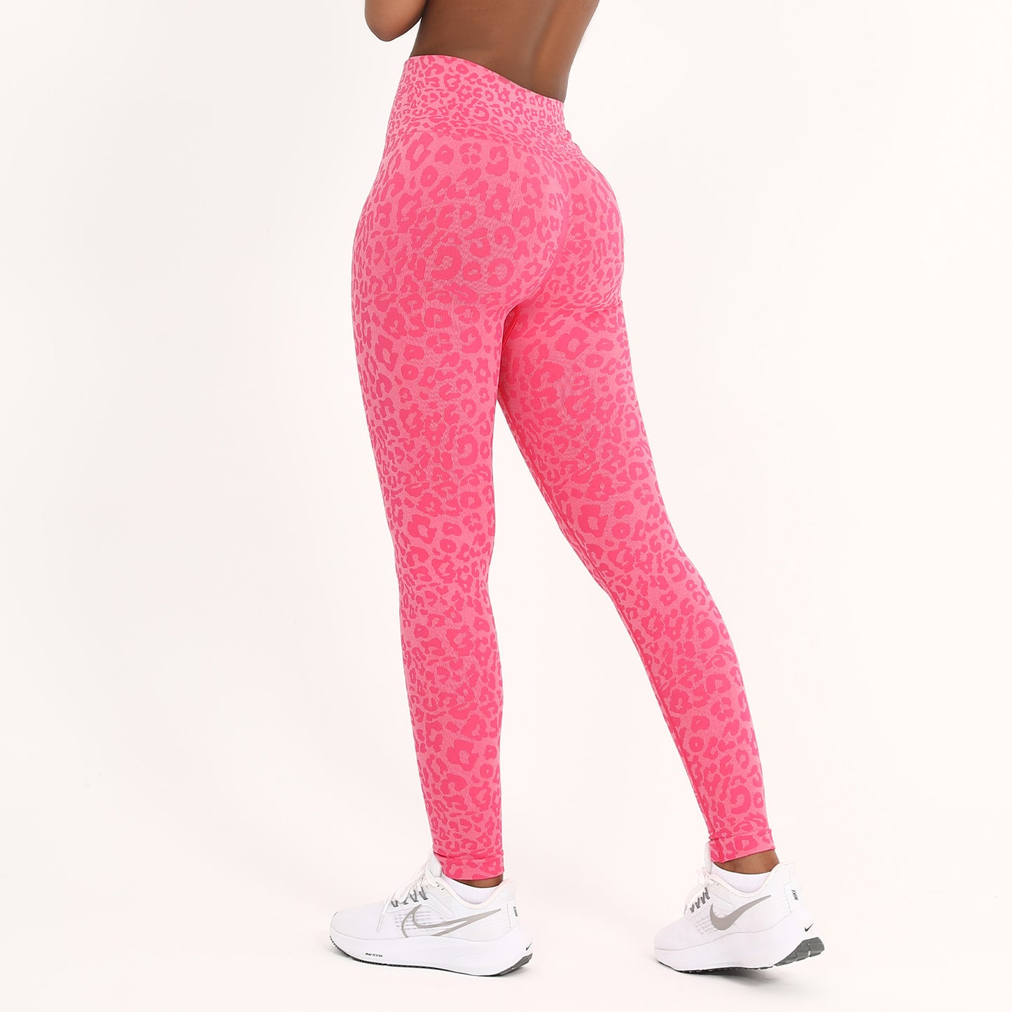 Ensemble de yoga sans coutures — jacquard imprimé léopard, confort et style