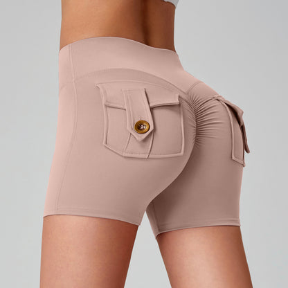 Short de yoga taille haute — confort et poches pratiques
