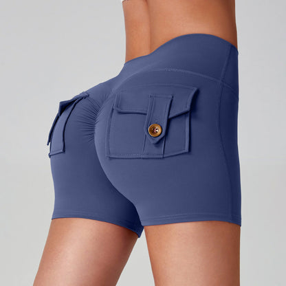 Short de yoga taille haute — confort et poches pratiques