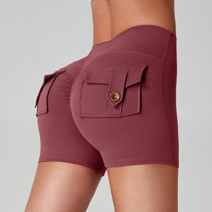 Short de yoga taille haute — confort et poches pratiques