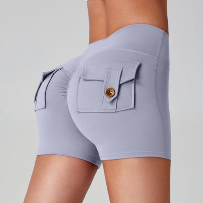 Short de yoga taille haute — confort et poches pratiques