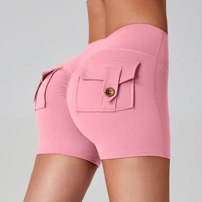 Short de yoga taille haute — confort et poches pratiques