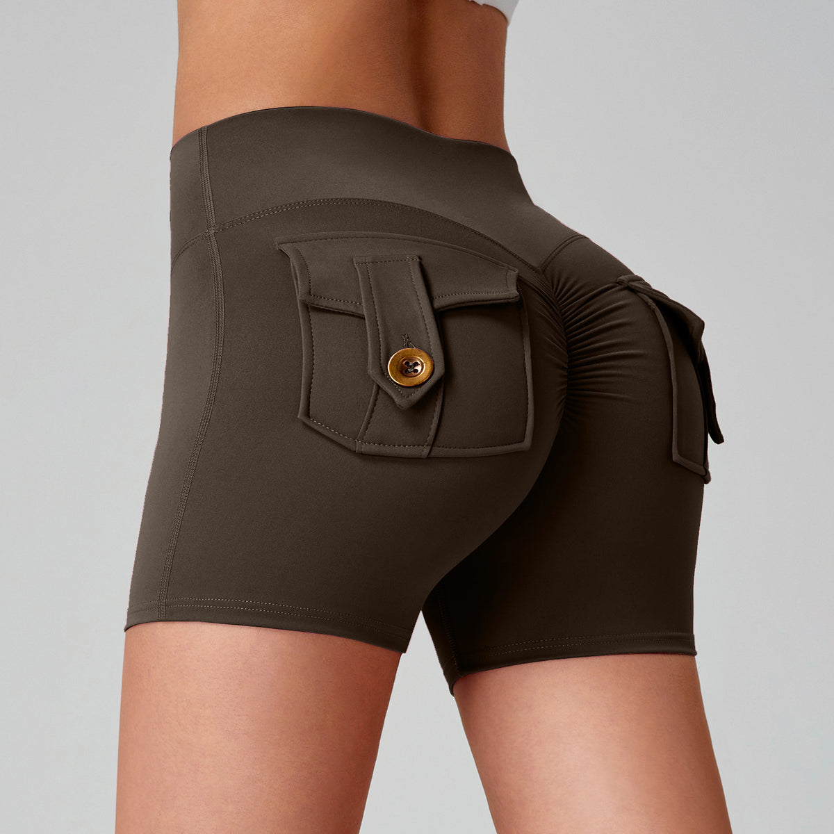 Short de yoga taille haute — confort et poches pratiques