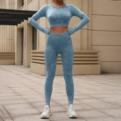 Ensemble de yoga délavé — style européen et américain