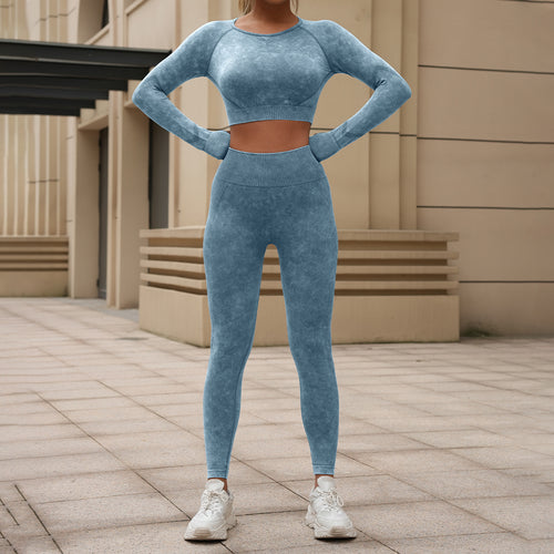 Ensemble de yoga délavé — style européen et américain