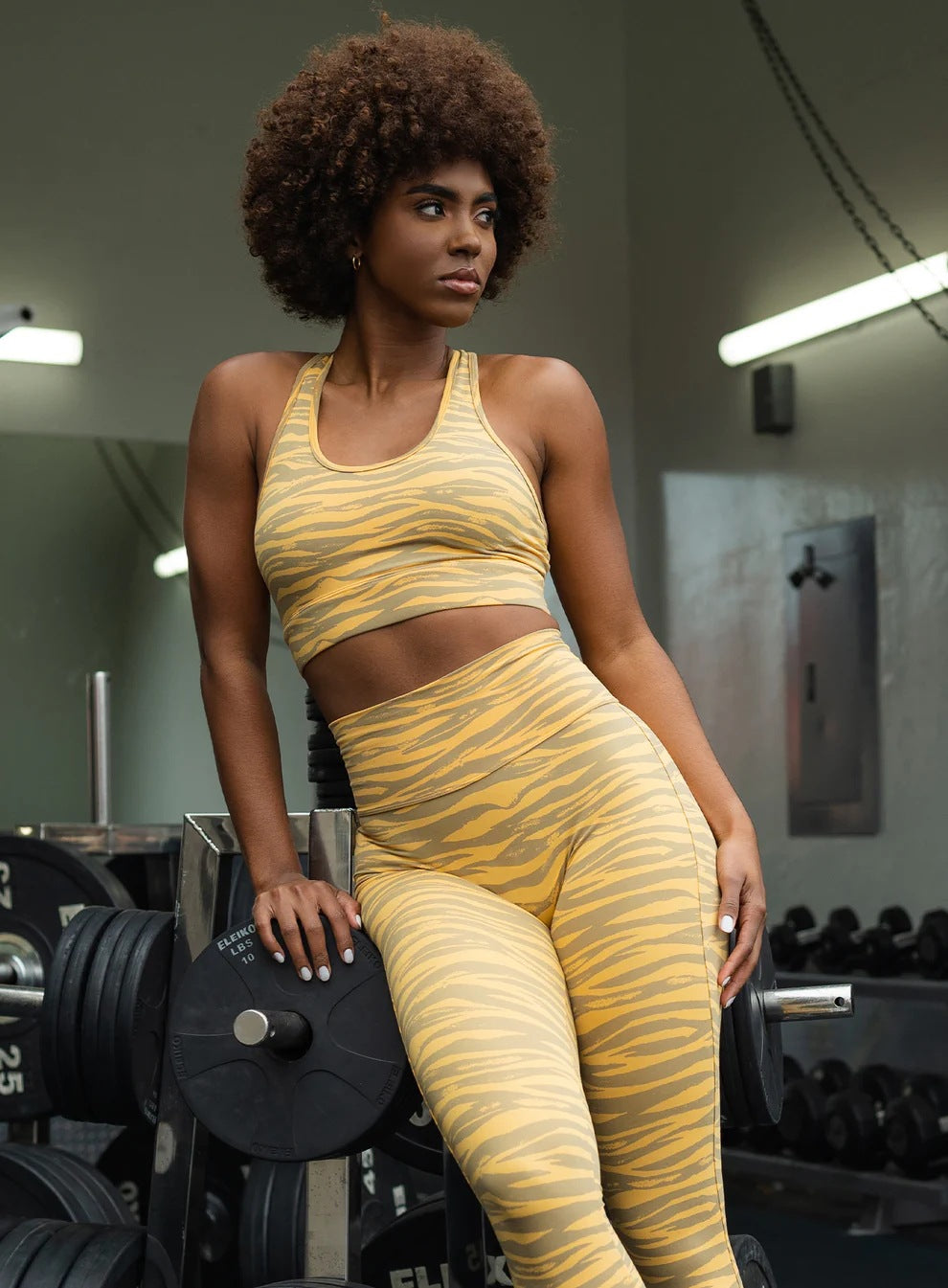 Débardeur de sport Imprimé léopard — taille haute pour femme