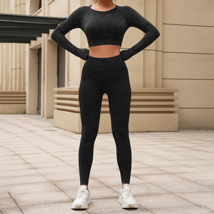 Ensemble de yoga délavé — style européen et américain